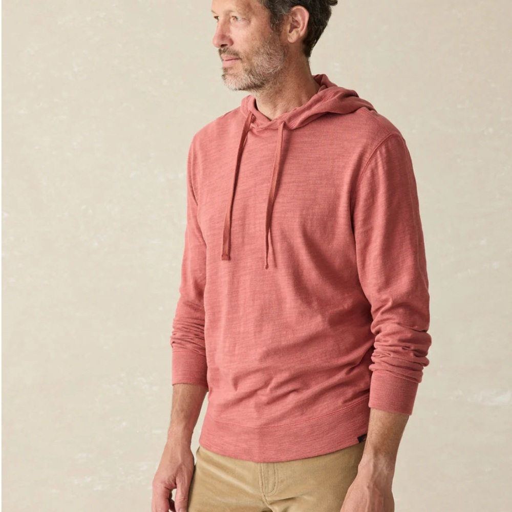 Faherty Men's Sunwashed Slub Hoodie, size L